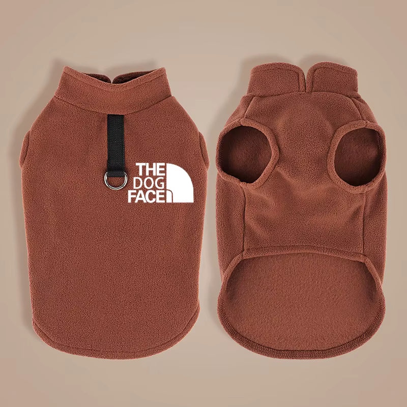 Warm Fleece Dog Vest with Leash Ring