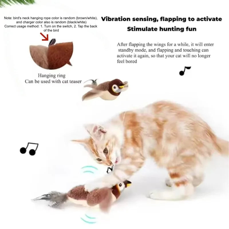 Interactive Spring Feather Cat Teaser