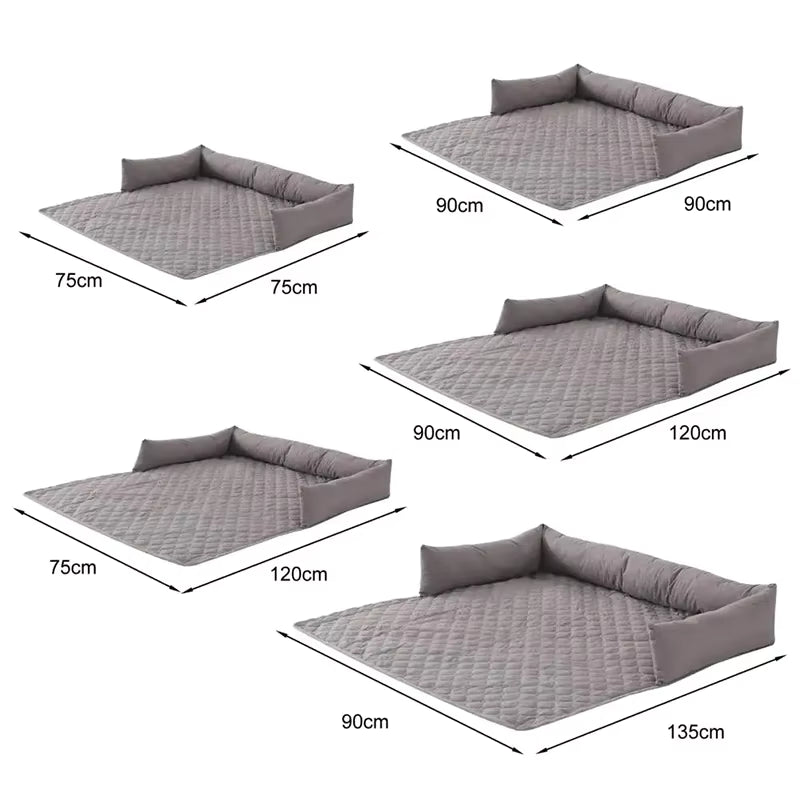 Water-Repellent Pet Bolster Couch Bed & Furniture Protector