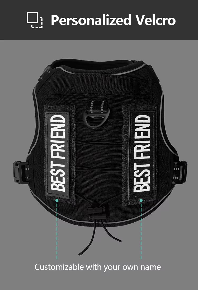 Heavy-Duty Tactical No-Pull Dog Harness with Control Handle