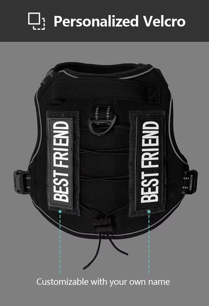 Heavy-Duty Tactical No-Pull Dog Harness with Control Handle