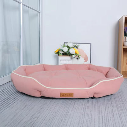 ThePetzStore™ Soft Faux Suede Calming Pet Bed