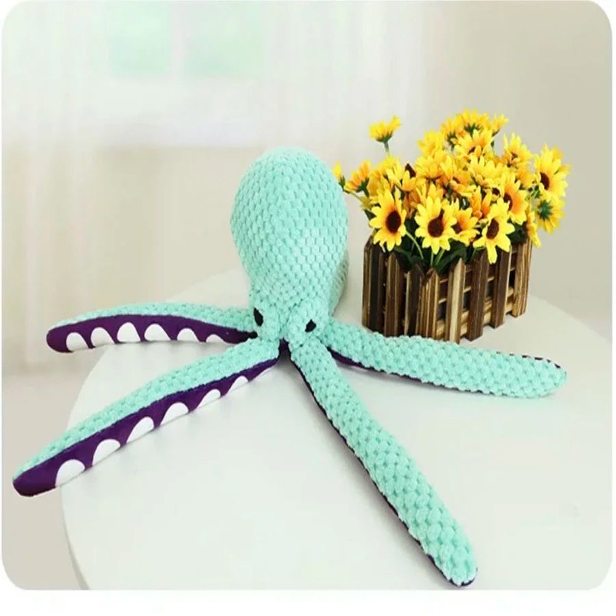 ThePetzStore™ Textured Squeaky Octopus