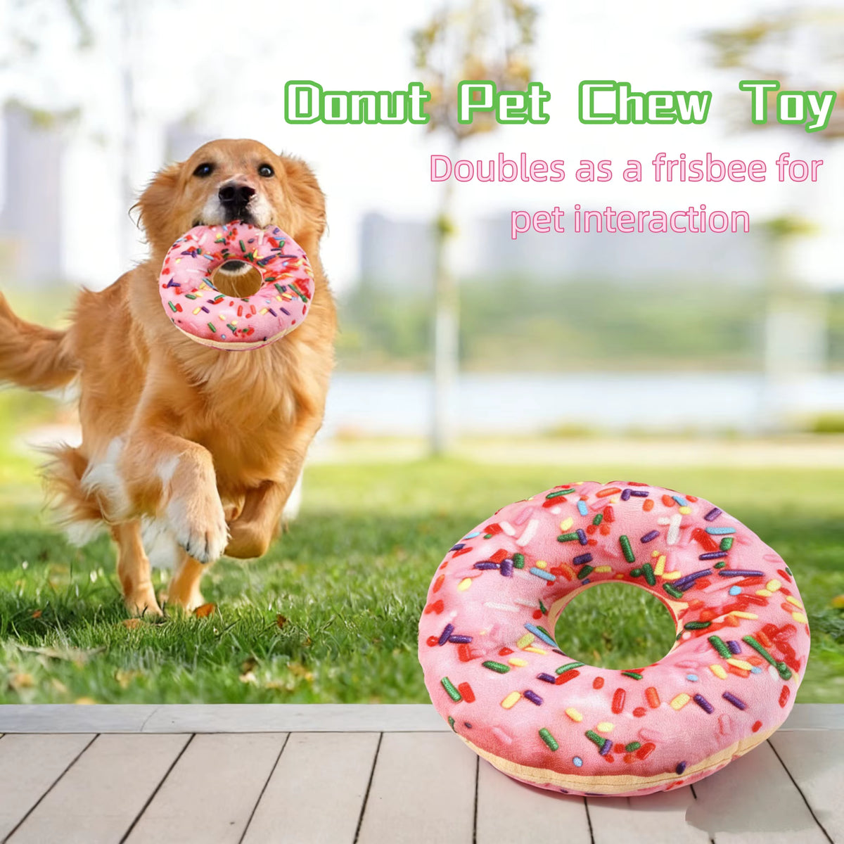 Fun Food & Drink Squeaky Plush Dog Toy