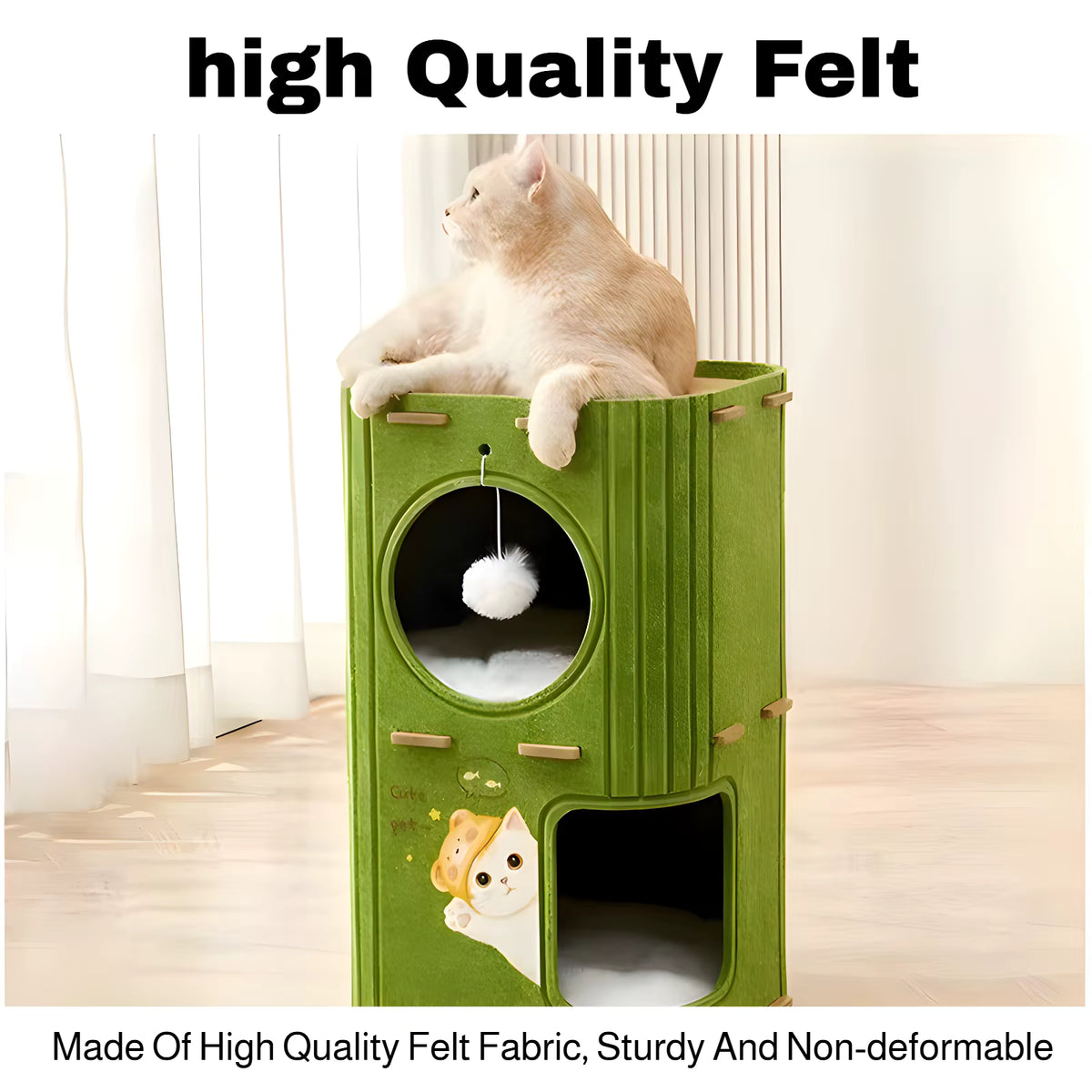 PetzTower Multi-Level Modular Cat Scratcher & Play Condo