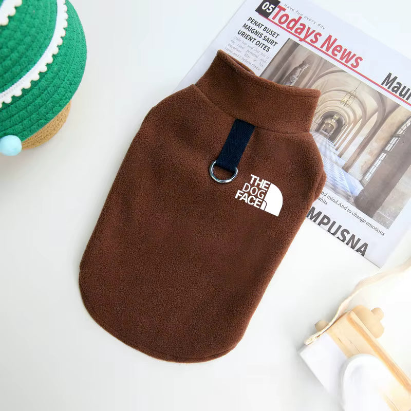 Warm Fleece Dog Vest with Leash Ring