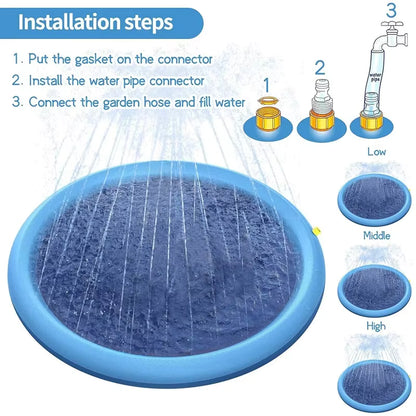 ThePetzStore™ Non-Slip Dog Splash Pad & Outdoor Sprinkler Mat