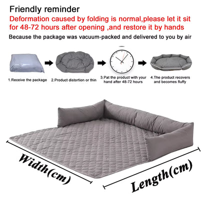Water-Repellent Pet Bolster Couch Bed & Furniture Protector