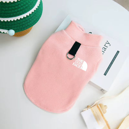 Warm Fleece Dog Vest with Leash Ring