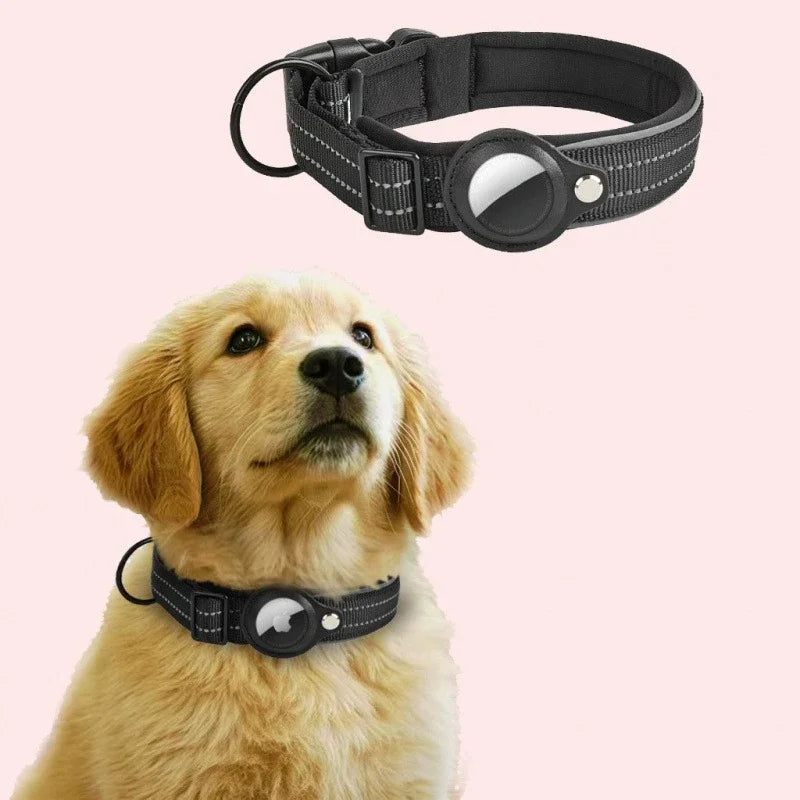 Premium Reflective AirTag Dog Collar - Padded & Adjustable