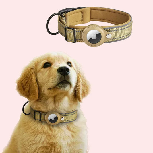 Premium Reflective AirTag Dog Collar - Padded & Adjustable