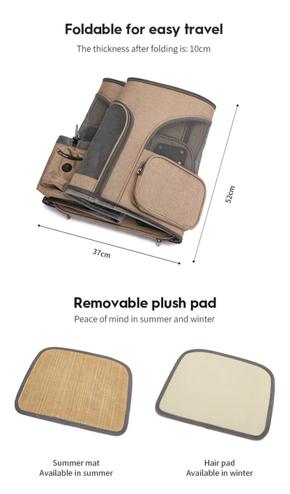 PetzVoyage 2-in-1 Rolling Pet Carrier & Travel Backpack