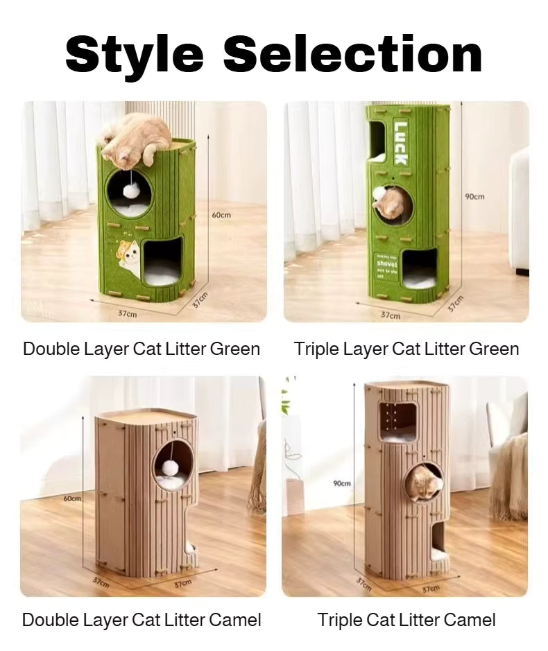 PetzTower Multi-Level Modular Cat Scratcher & Play Condo
