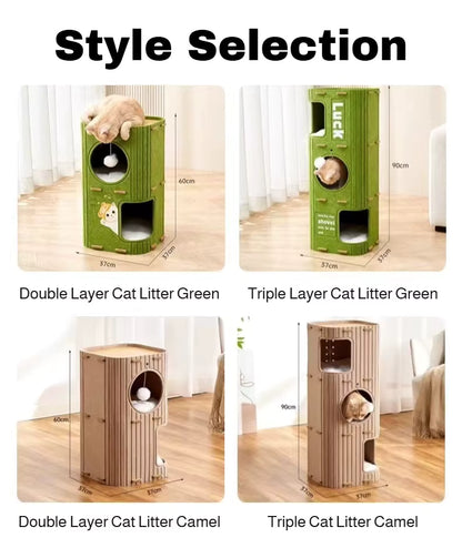 PetzTower Multi-Level Modular Cat Scratcher & Play Condo