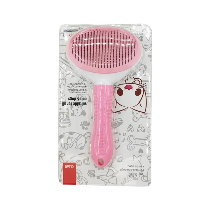 One-Click Self-Cleaning Grooming Brush