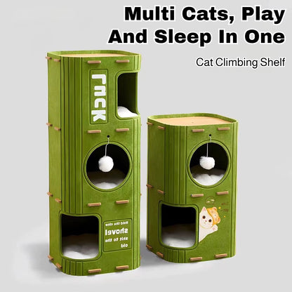 PetzTower Multi-Level Modular Cat Scratcher & Play Condo