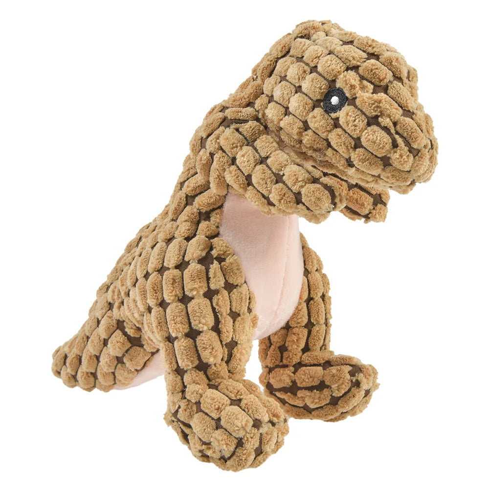 ThePetzStore™ Dinosaur Squeak-Mate – Durable Textured Plush Toy