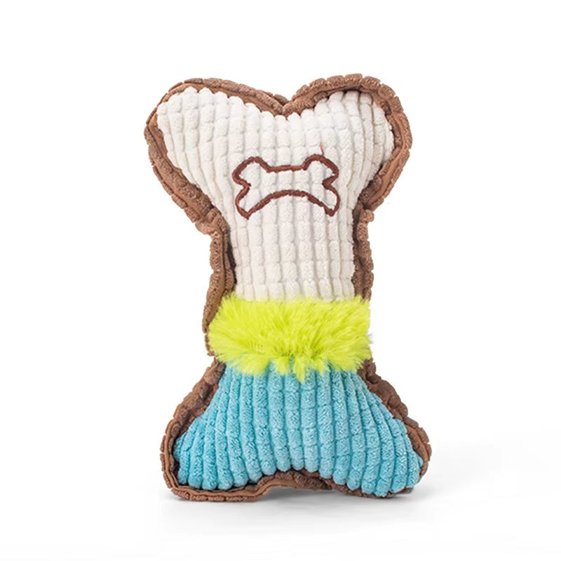 CloudSoft™ Squeaky Plush Bone – Gentle Dental Chew Toy